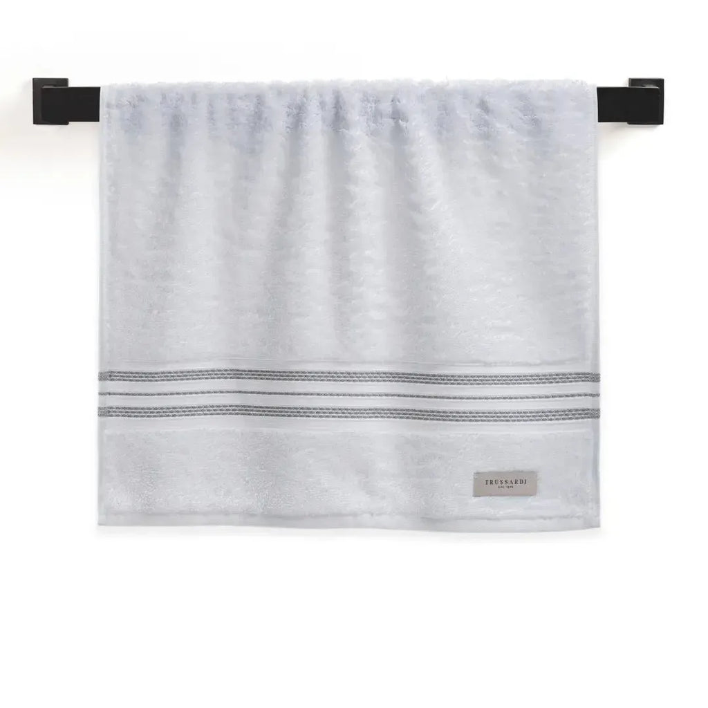 Toalha Rosto Barberine Branca / Ardósia Trussardi