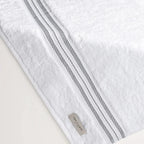 Toalha Rosto Barberine Branca / Ardósia Trussardi