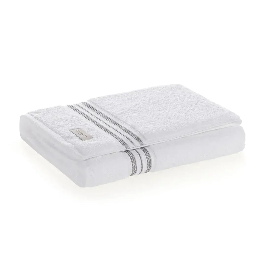 Toalha Rosto Barberine Branca / Ardósia Trussardi
