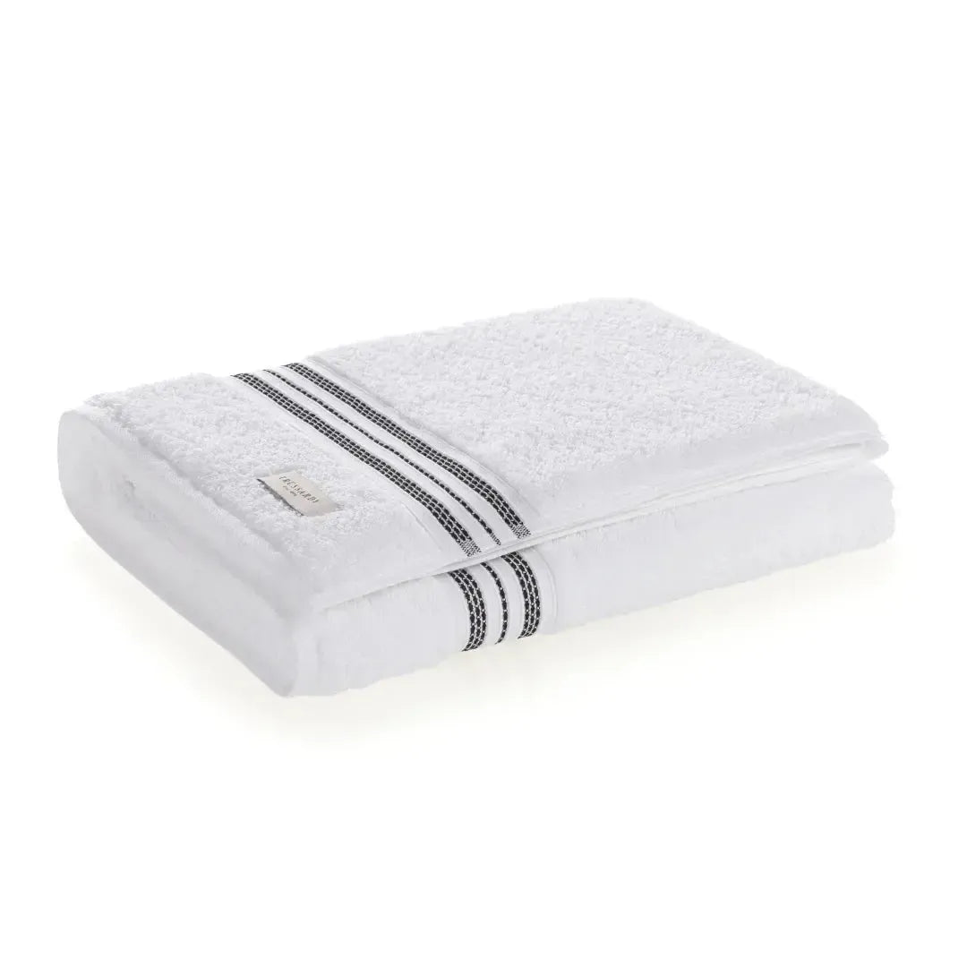 Toalha Rosto Barberine Branca / Nero Trussardi