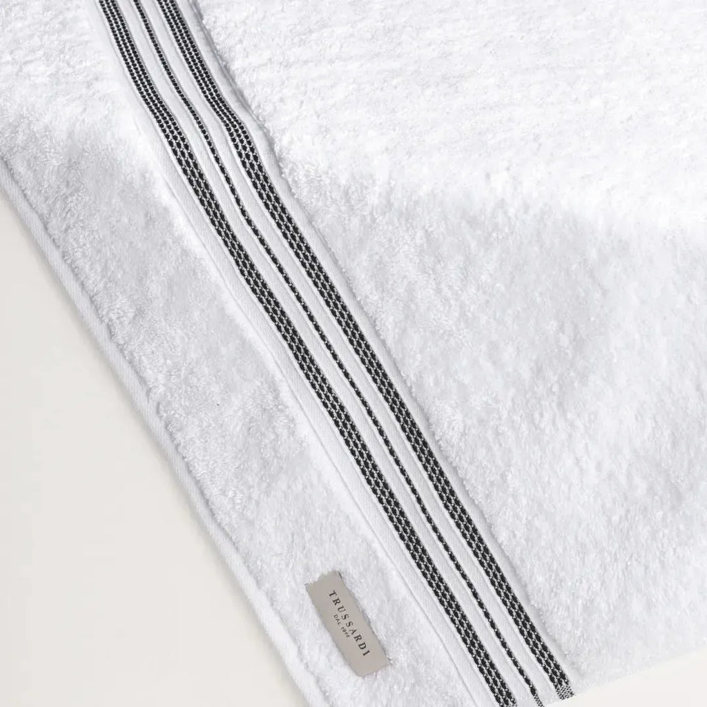 Toalha Rosto Barberine Branca / Nero Trussardi