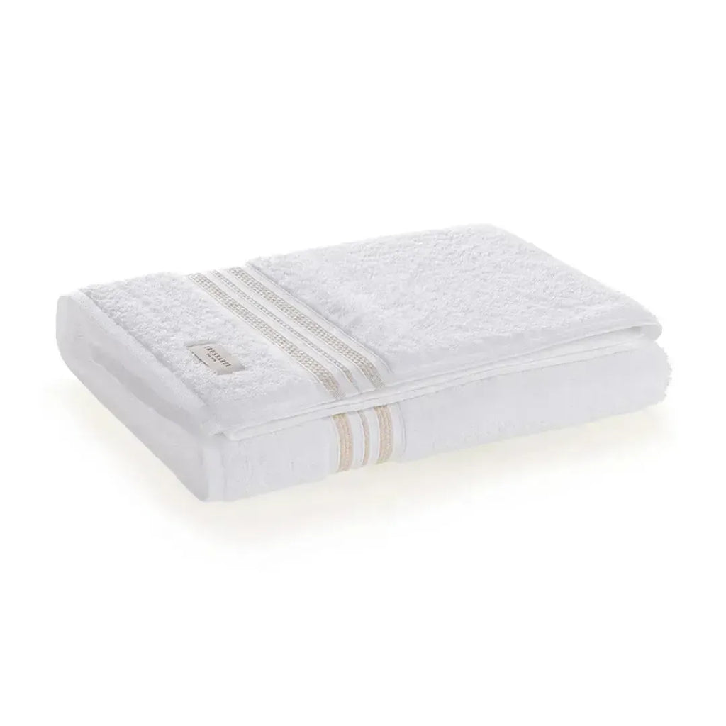 Toalha Banhão Barberine Branca / Nocciola Trussardi