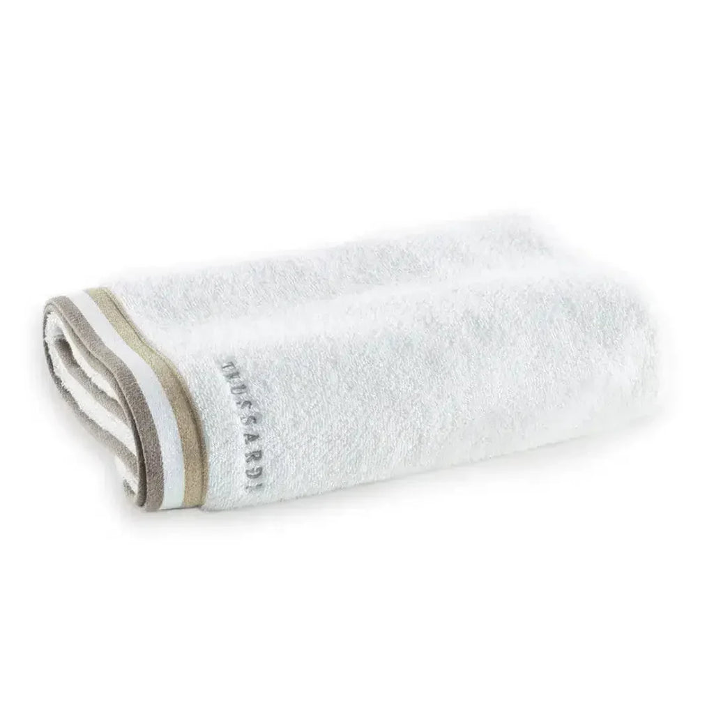 Toalha Rosto Montello Branca / Bege Trussardi