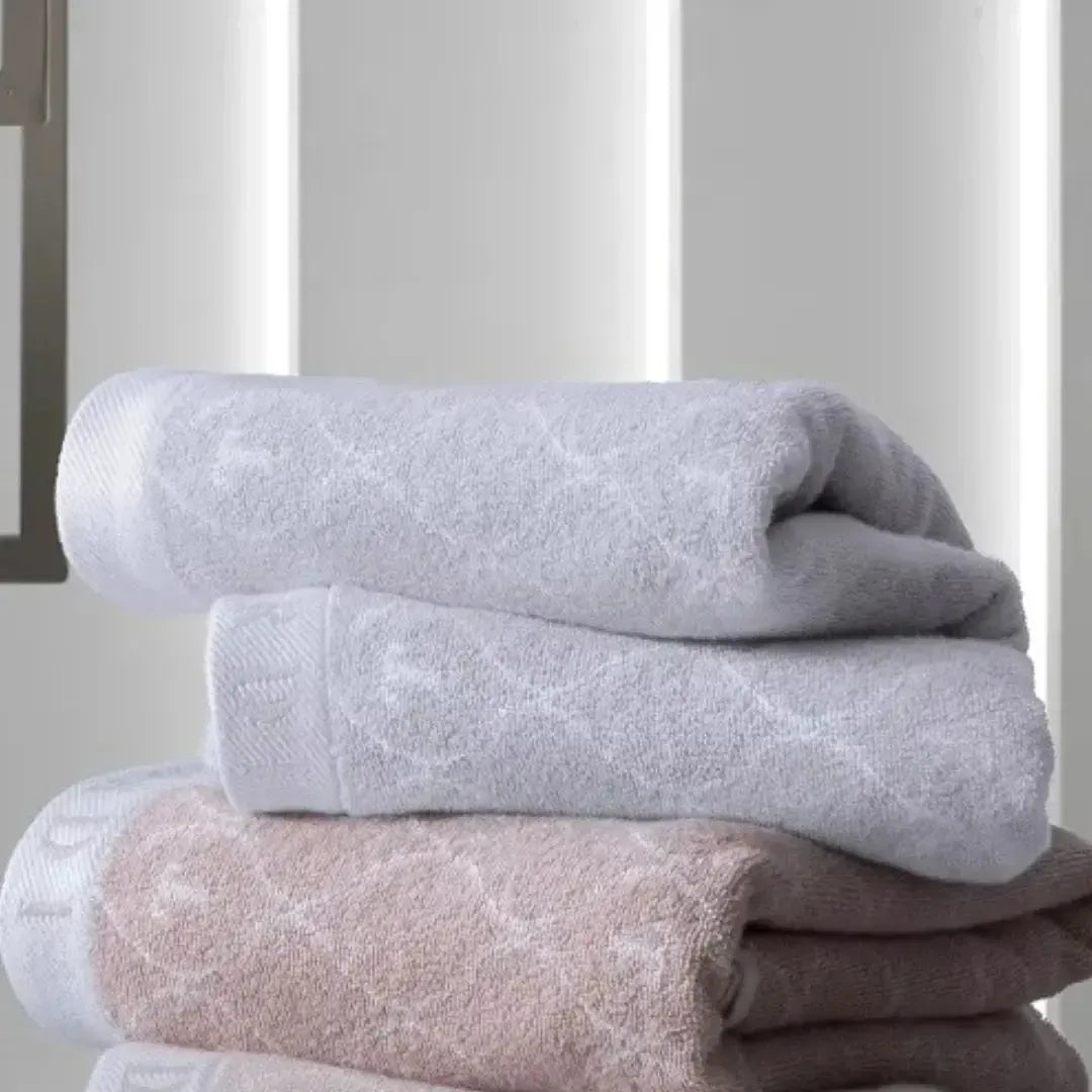 Toalha Rosto Speciale Jacquard Fio Tinto Branca / Gelo Trussardi