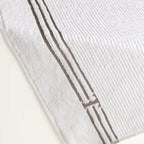Toalha de Praia Isola Branco / Legno 100% Algodão Trussardi