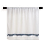 Toalha de Praia Isola Branco / Marino 100% Algodão Trussardi