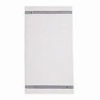 Toalha de Praia Isola Branco / Marino 100% Algodão Trussardi