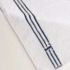Toalha de Praia Isola Branco / Marino 100% Algodão Trussardi