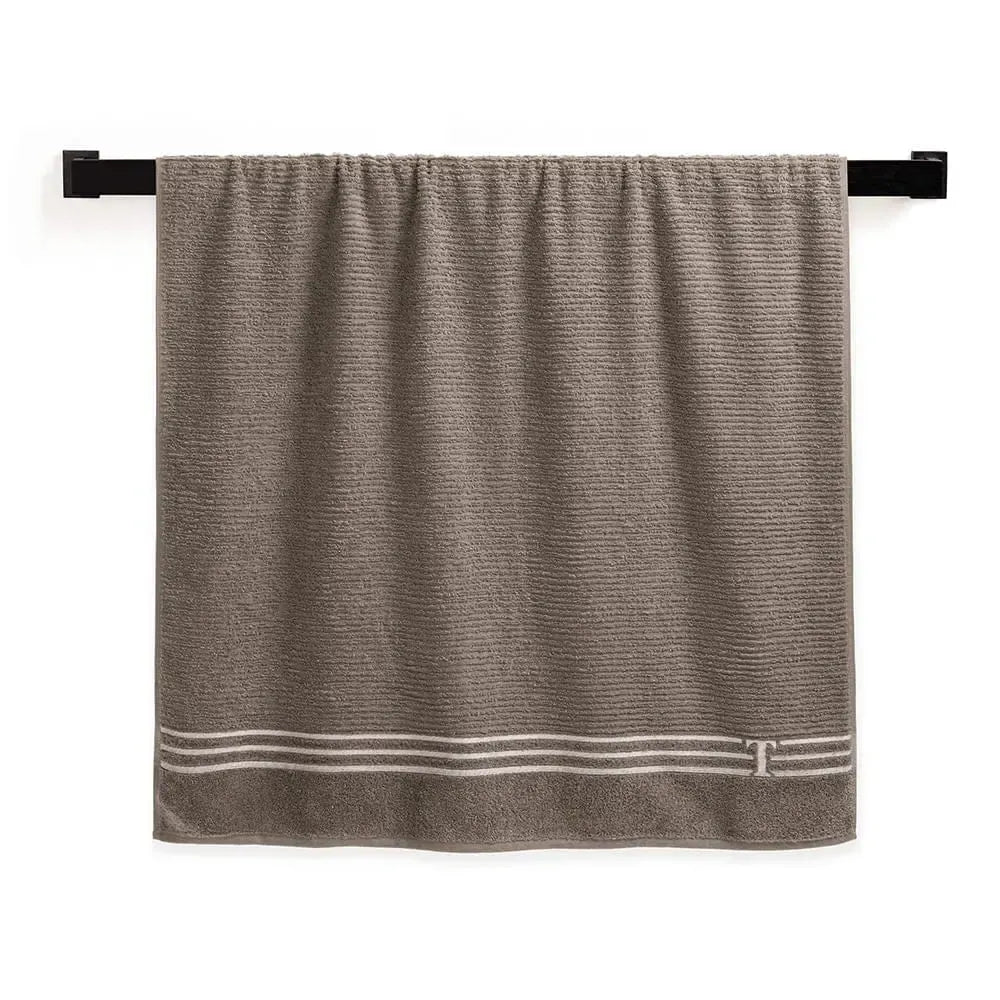 Toalha de Praia Isola Legno / Branco 100% Algodão Trussardi