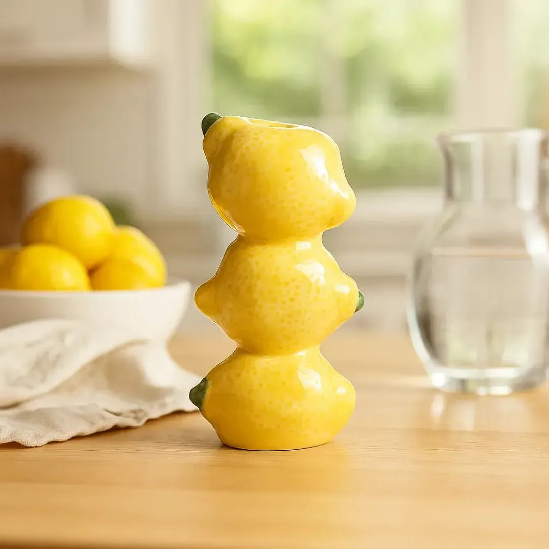 Vaso Cerâmica 3 Lemon Sicilian 9x6,5x6,5 Tuut