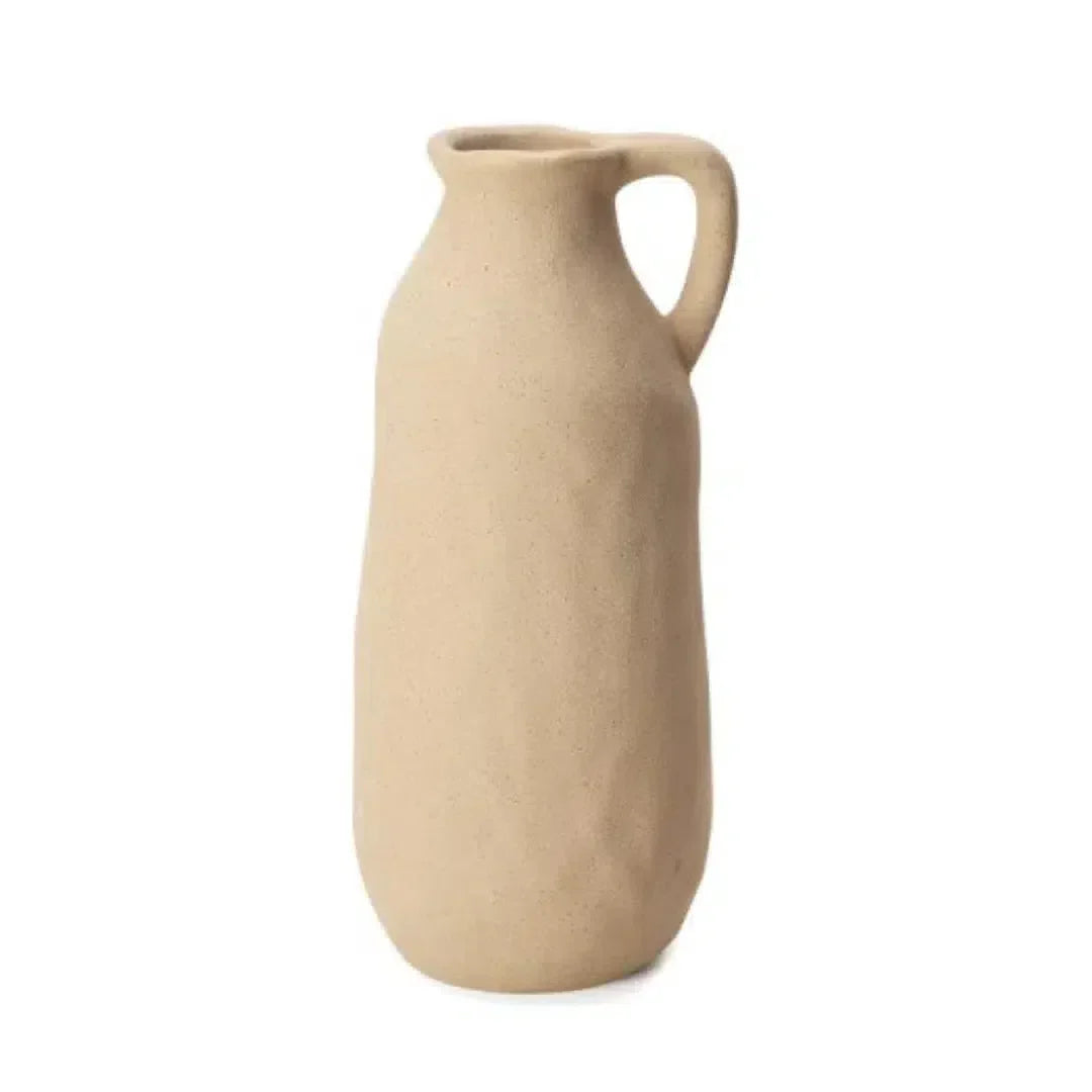 Vaso Cerâmica Bege 29x13x12cm Mart