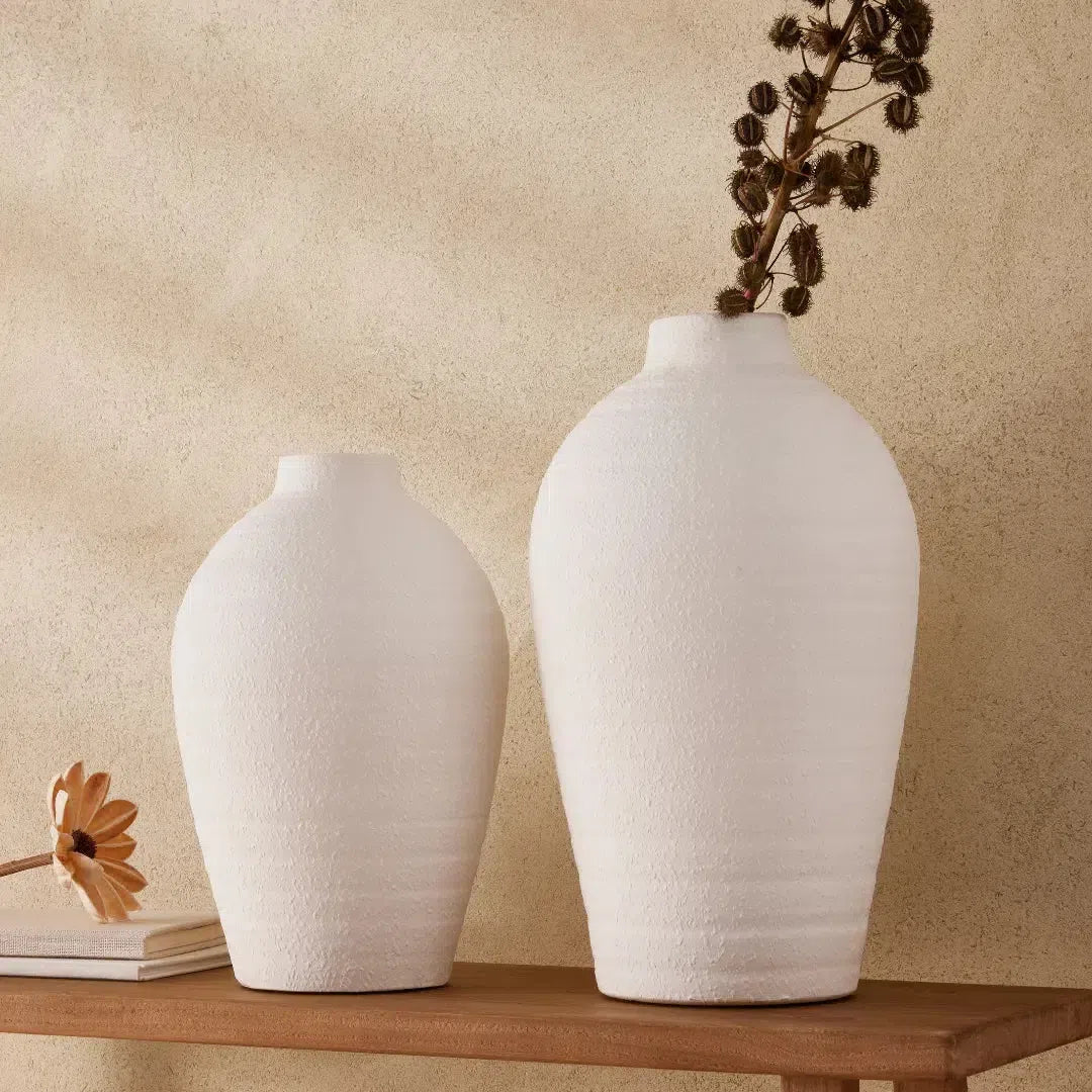 Vaso Cerâmica Branco 31x19cm Mart