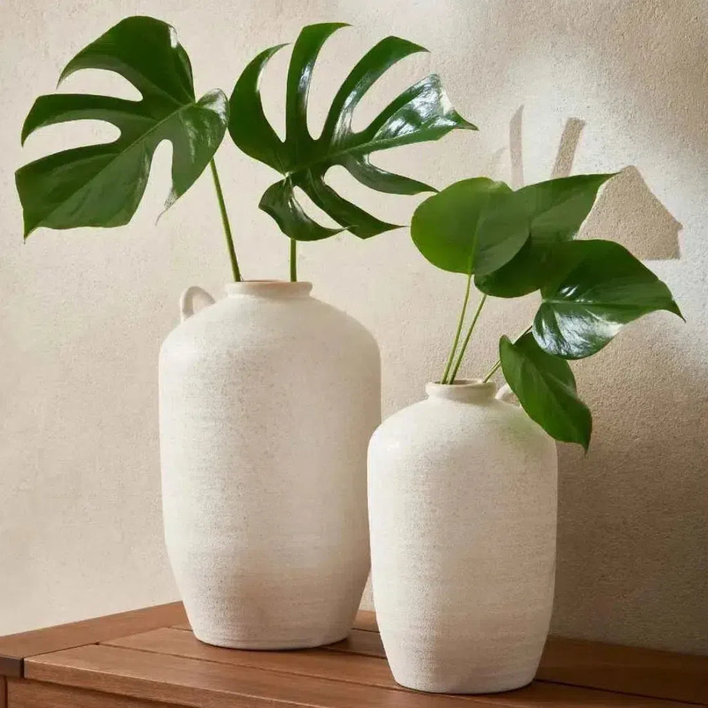 Vaso Cerâmica Branco 34,5x21x21cm Mart