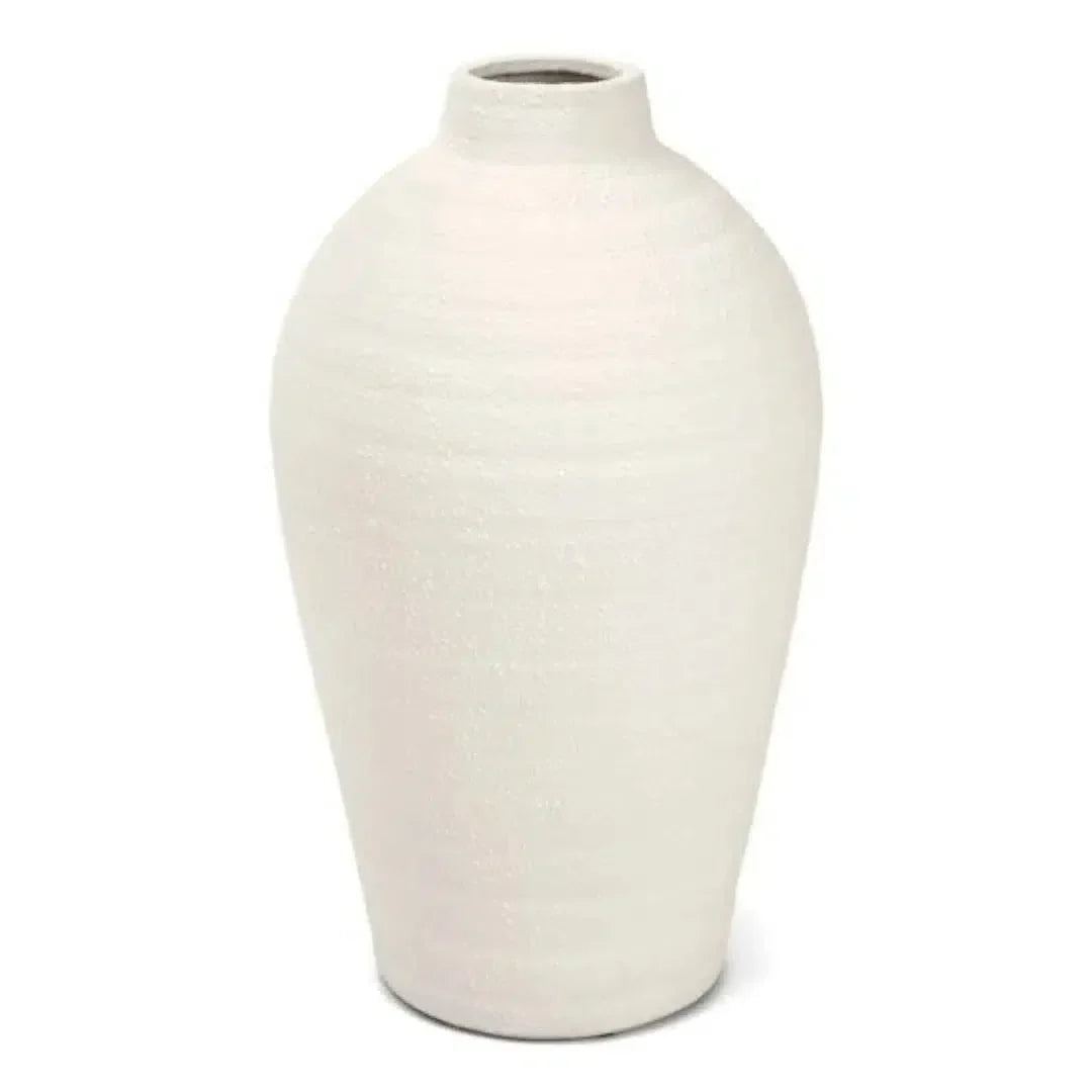 Vaso Cerâmica Branco 39x21cm Mart