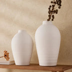Vaso Cerâmica Branco 39x21cm Mart
