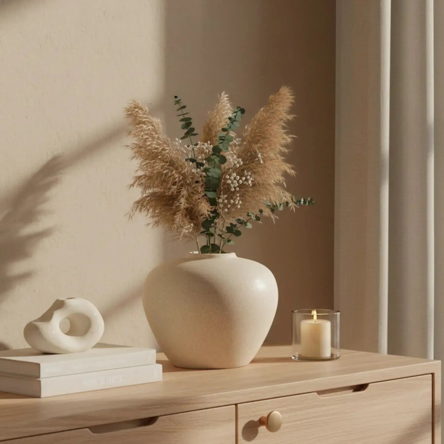 Vaso Cerâmica Off White 18x20,5cm Mart