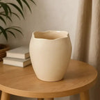Vaso Cerâmica Off White 21x18cm Mart