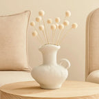 Vaso Cerâmica Off White 22,5x18,5x17cm Mart