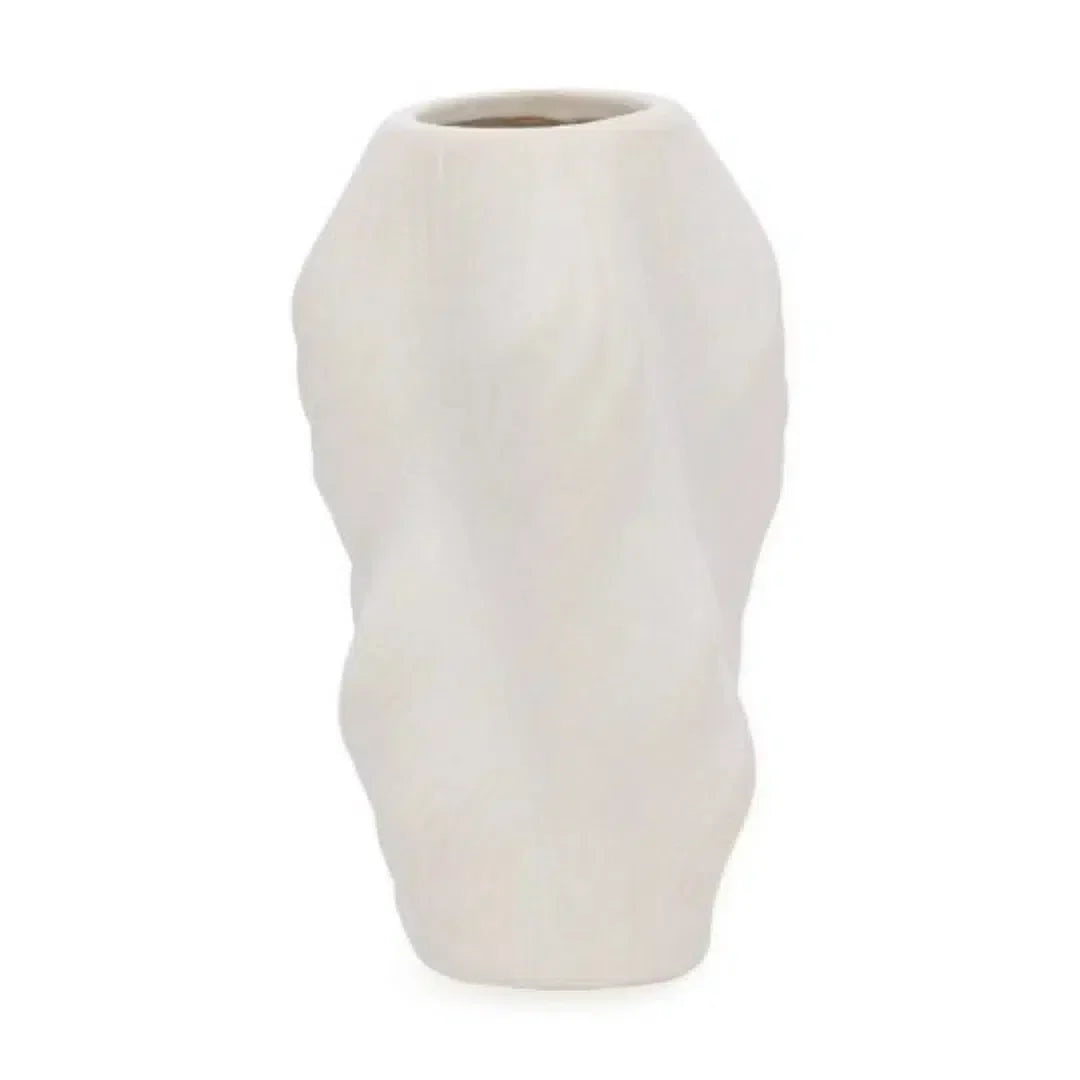 Vaso Cerâmica Off White 25x14cm Mart