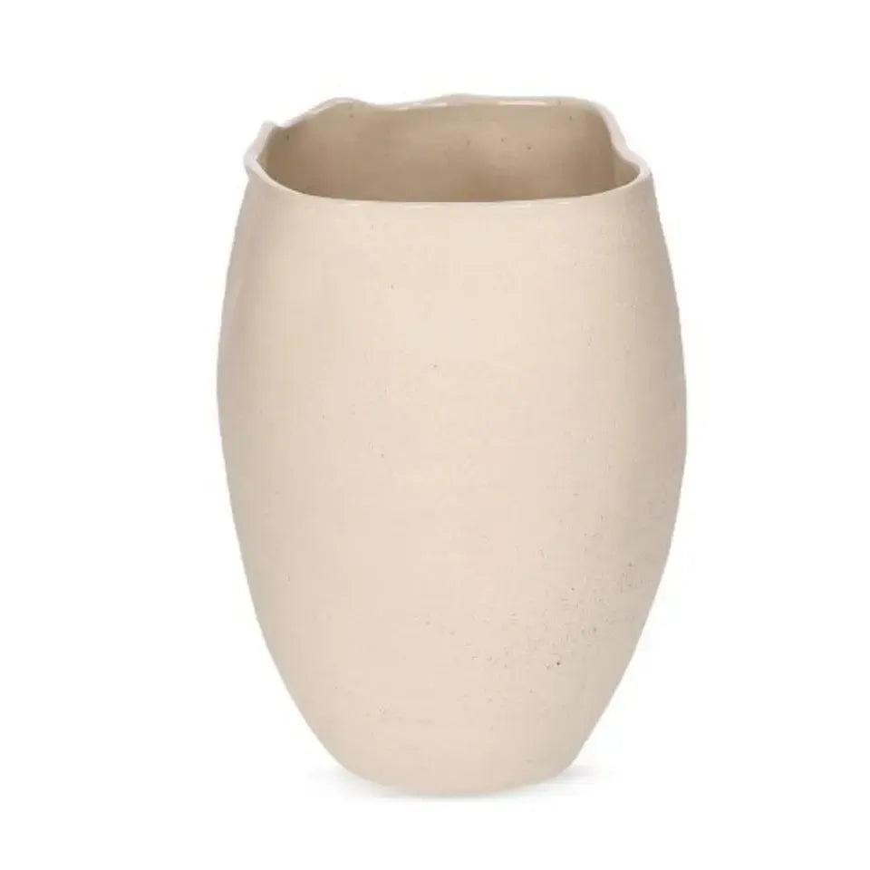 Vaso Cerâmica Off White 30x21cm Mart