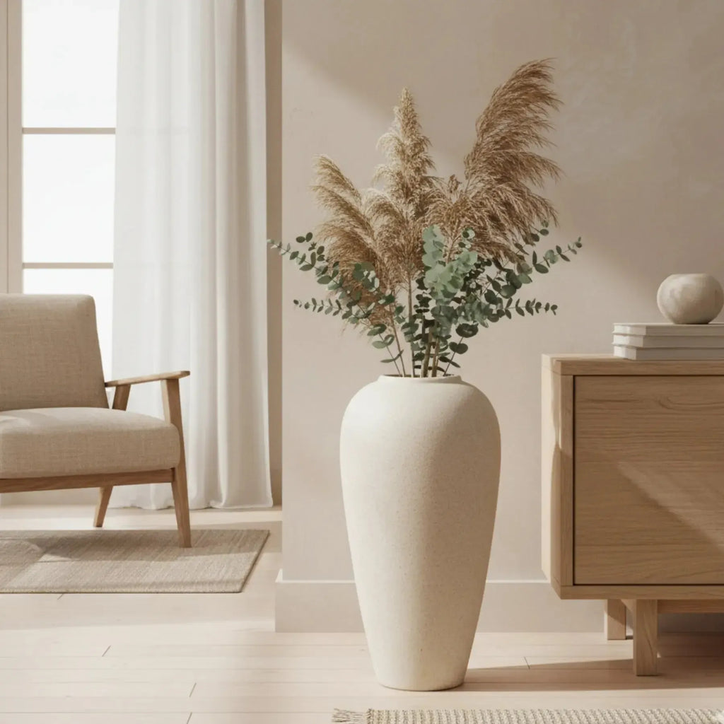Vaso Cerâmica Off White 34x17,5cm Mart