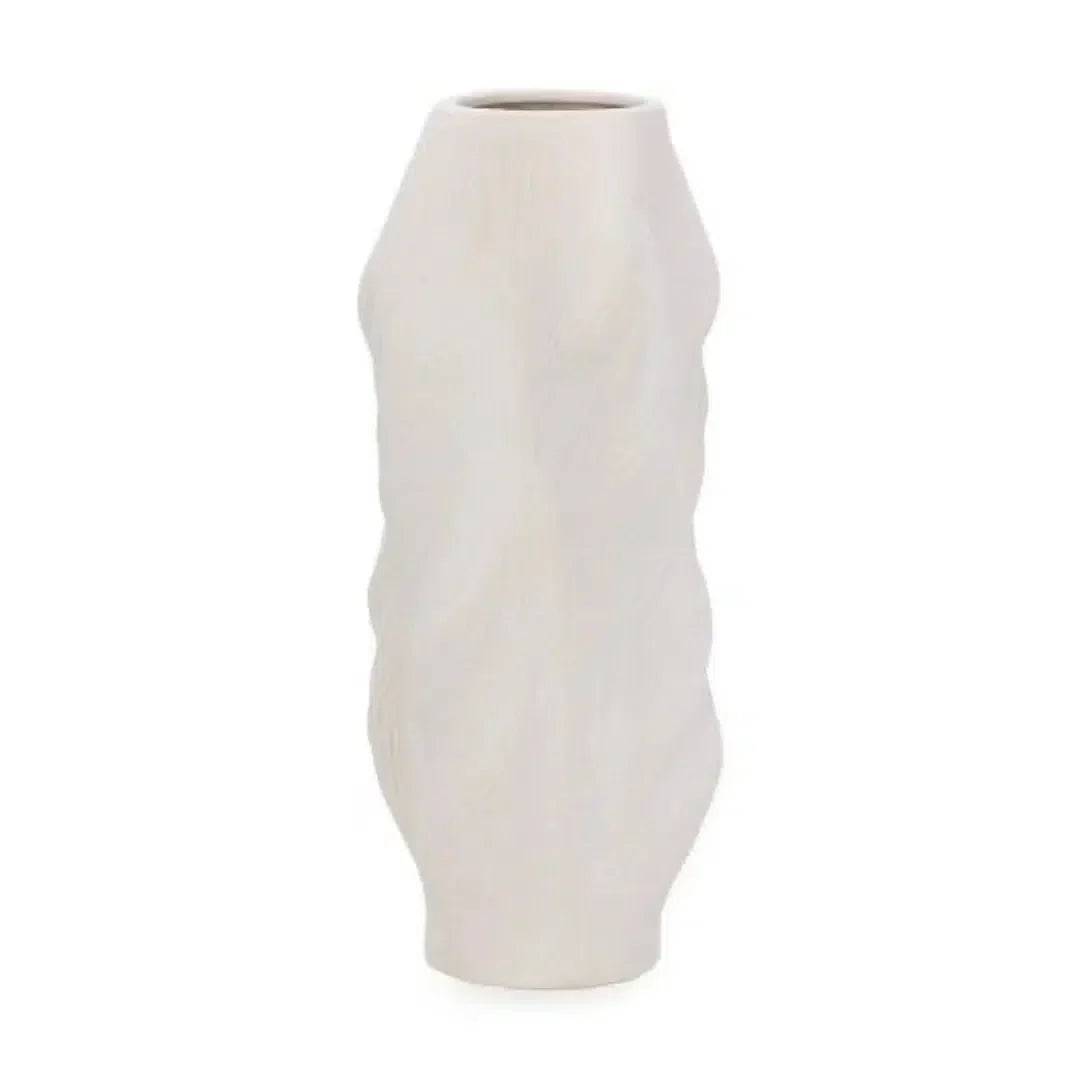Vaso Cerâmica Off White 40x18cm Mart