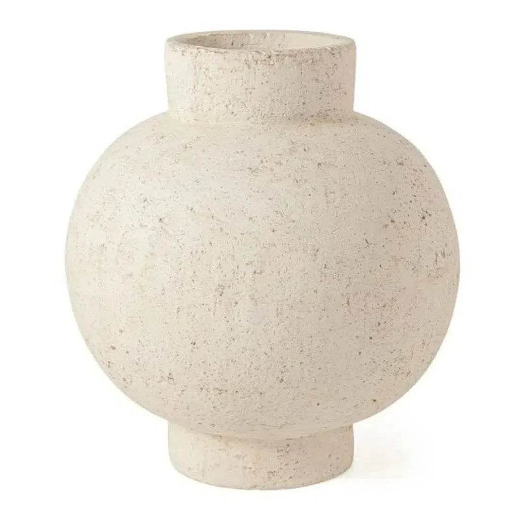 Vaso Cimento Branco 25x23x23cm Mart