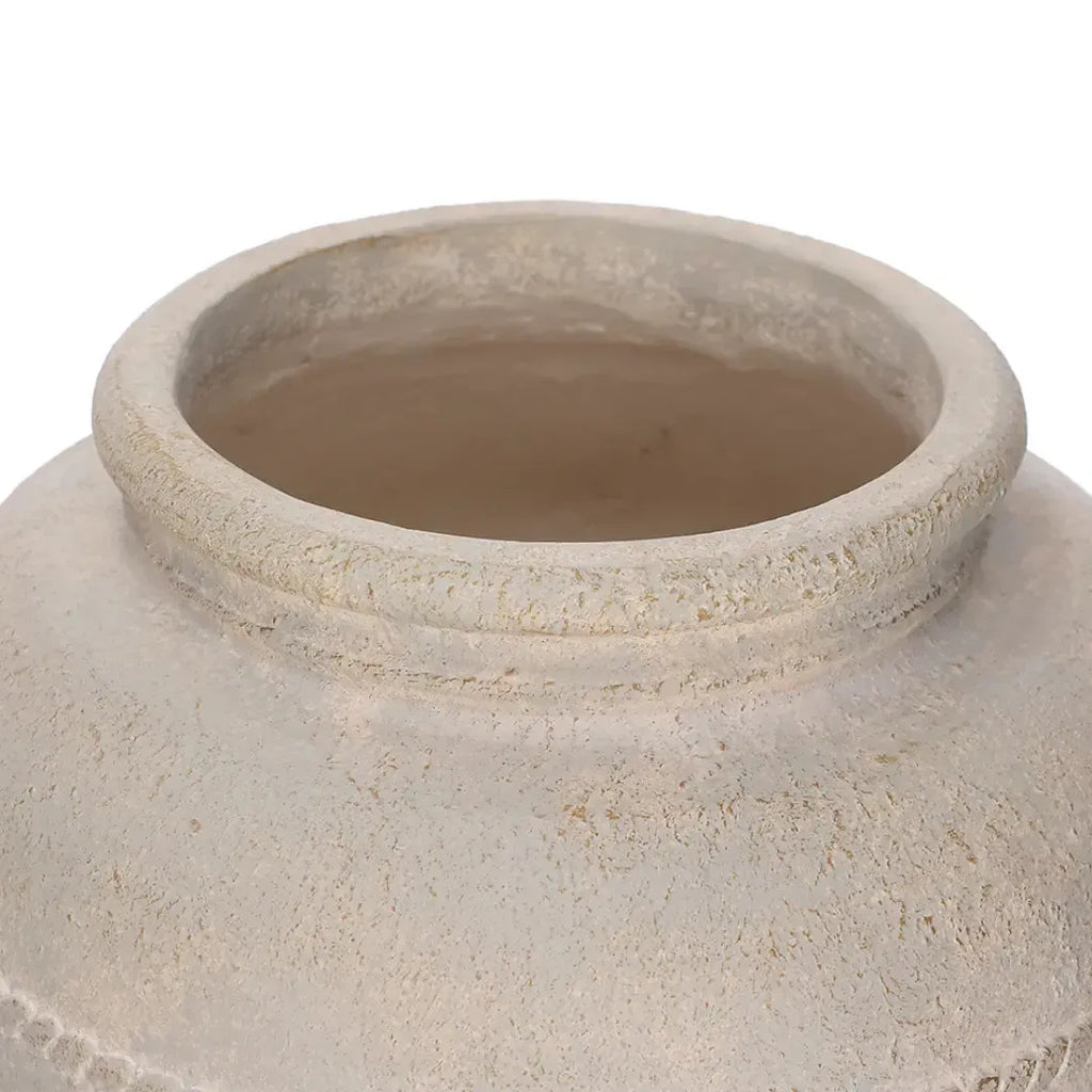 Vaso Fibra de Vidro Off White 46x35cm Mart