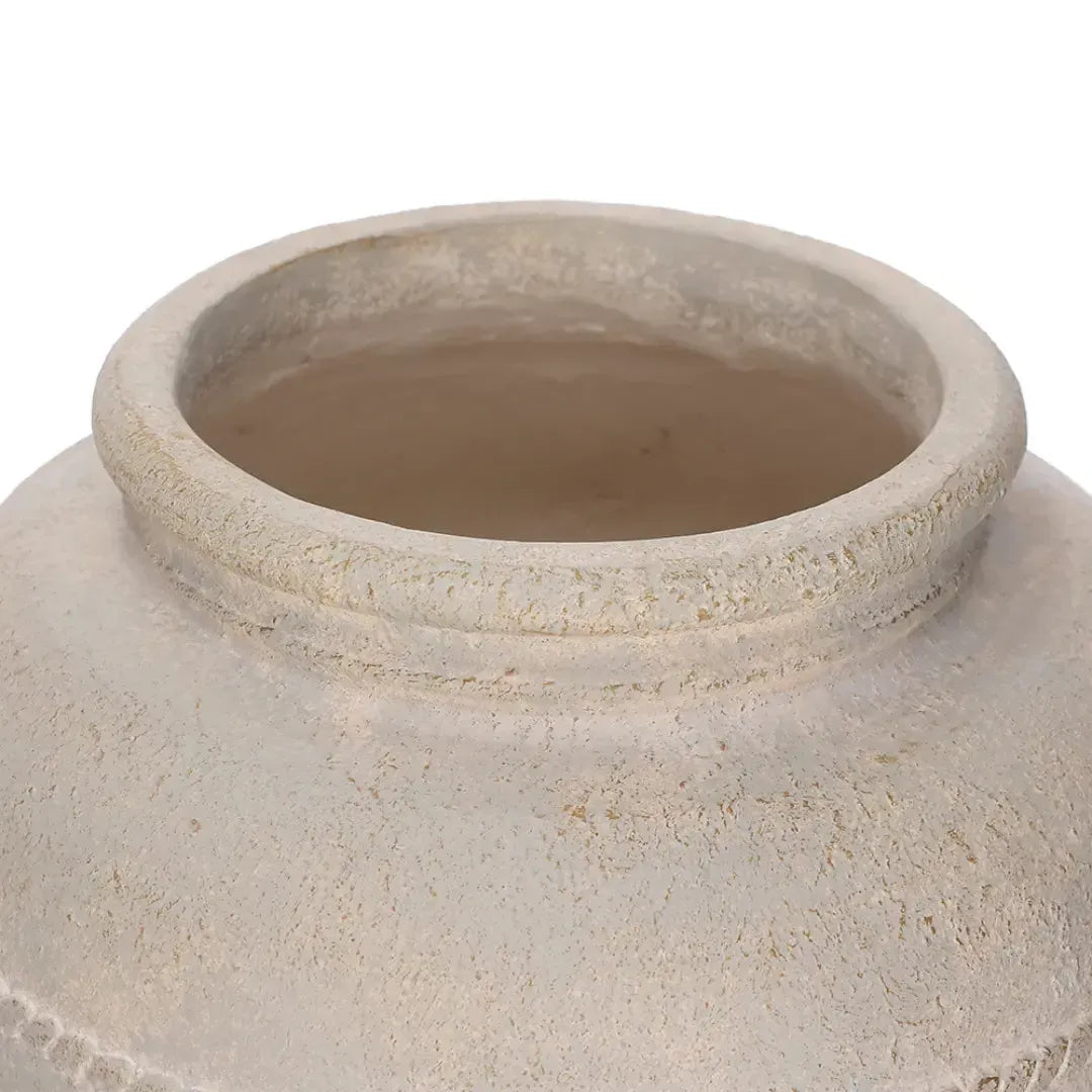 Vaso Fibra de Vidro Off White 46x35cm Mart