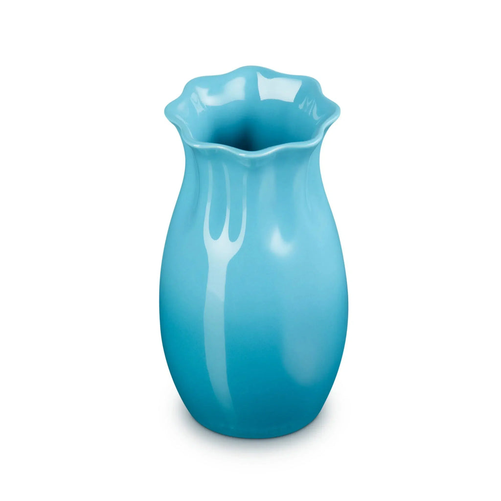 Vaso Flower de Cerâmica Azul Caribe 16cm Le Creuset