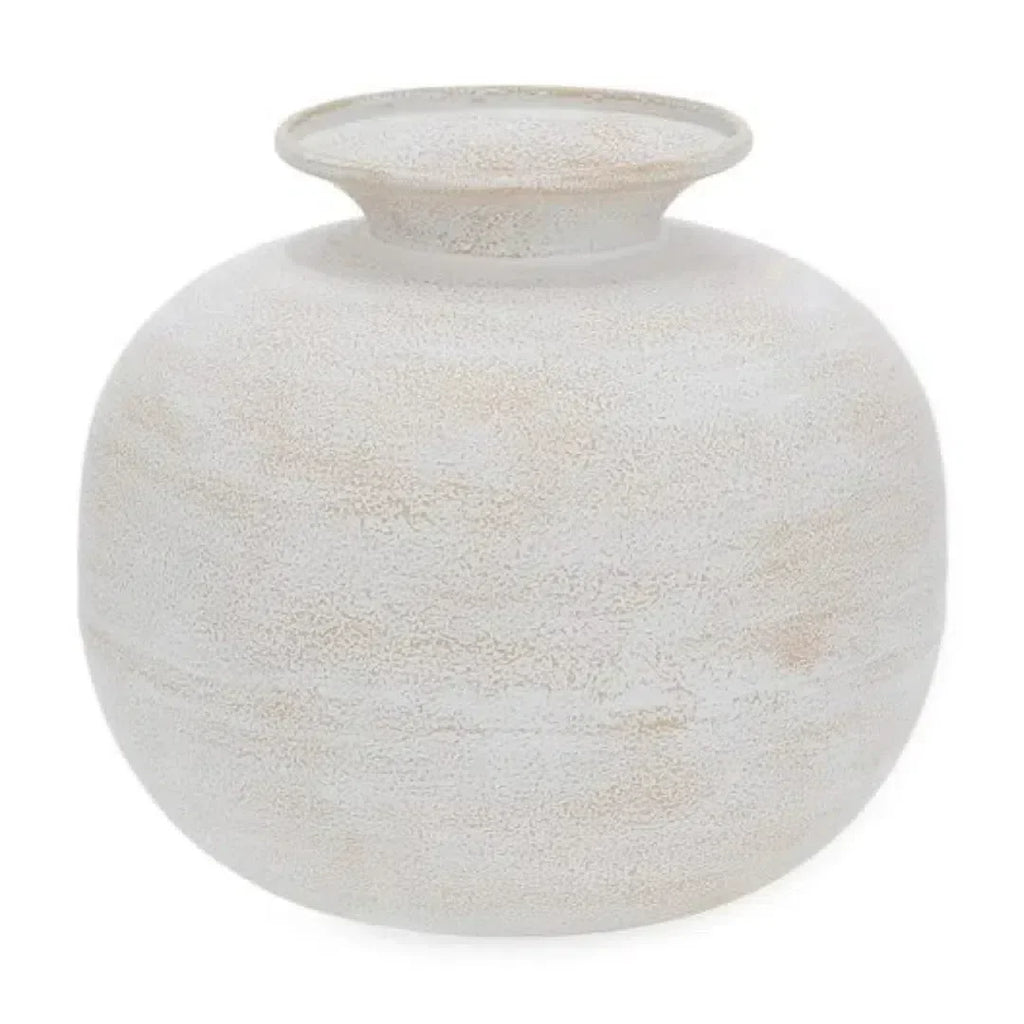 Vaso Metal Branco 22x25cm Mart