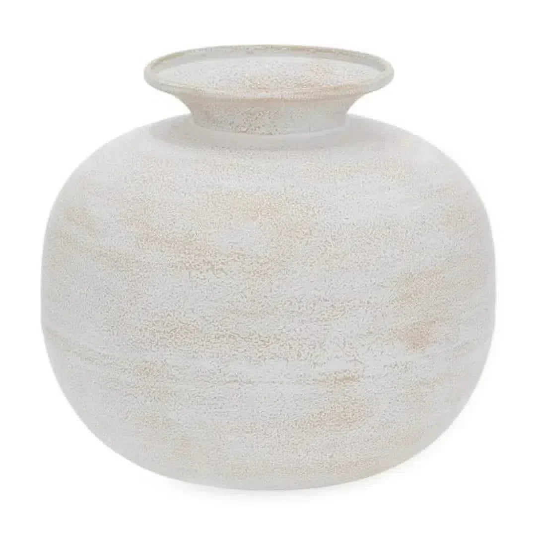 Vaso Metal Branco 22x25cm Mart