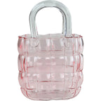 Vaso Vidro Bolsa Rosa 22x15x8 Tuut