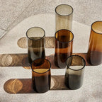 Vaso Vidro Marrom 20x12cm Mart