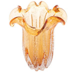 Vaso de Vidro Flat Italy Murano Ambar 22x27cm