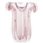Vaso de Vidro Flat Italy Rosa Claro 19x24cm