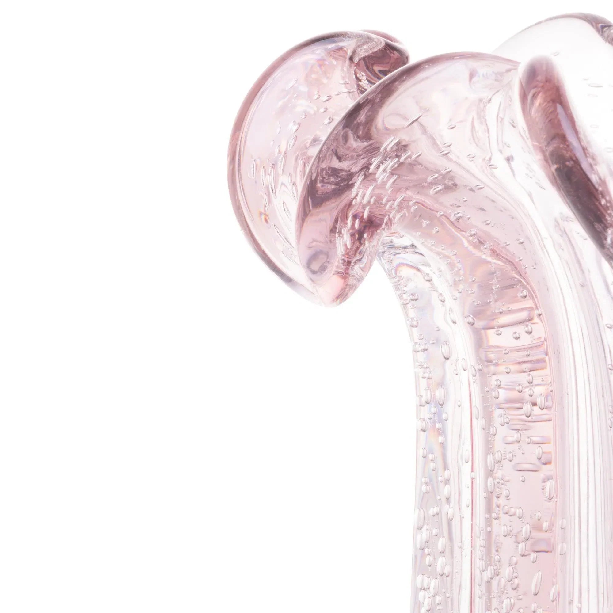 Vaso de Vidro Flat Italy Rosa Claro 19x24cm