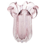 Vaso de Vidro Flat Italy Rosa Claro 19x24cm