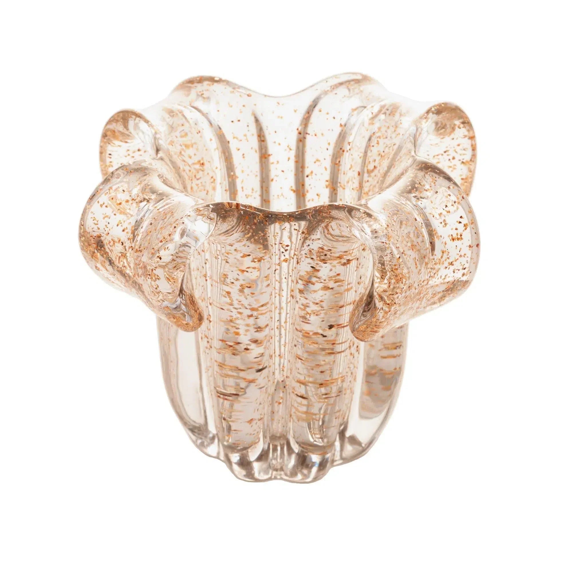 Vaso de Vidro Italy Murano Rosa 15x16cm