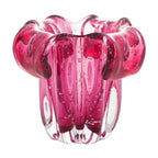 Vaso de Vidro Italy Murano Rosa 15x16cm