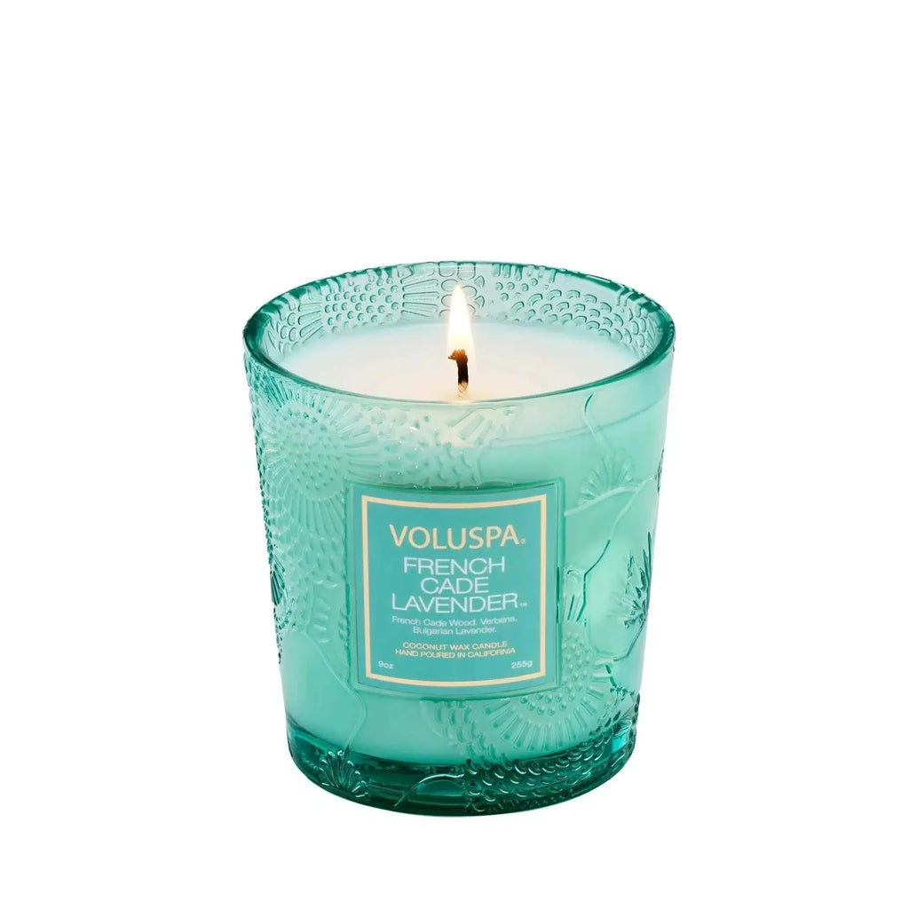 Vela Voluspa Copo Vidro Clássico Edição 25° Aniversário French Cade Lavender 60 Horas