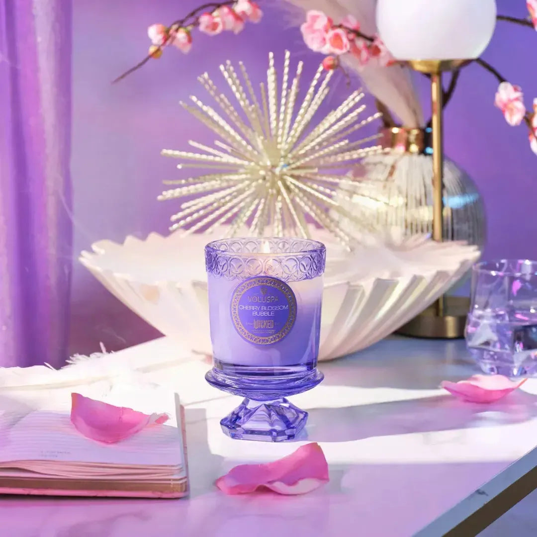 Vela Voluspa Copo de Vidro Cherry Blossom Bubble 60 Horas