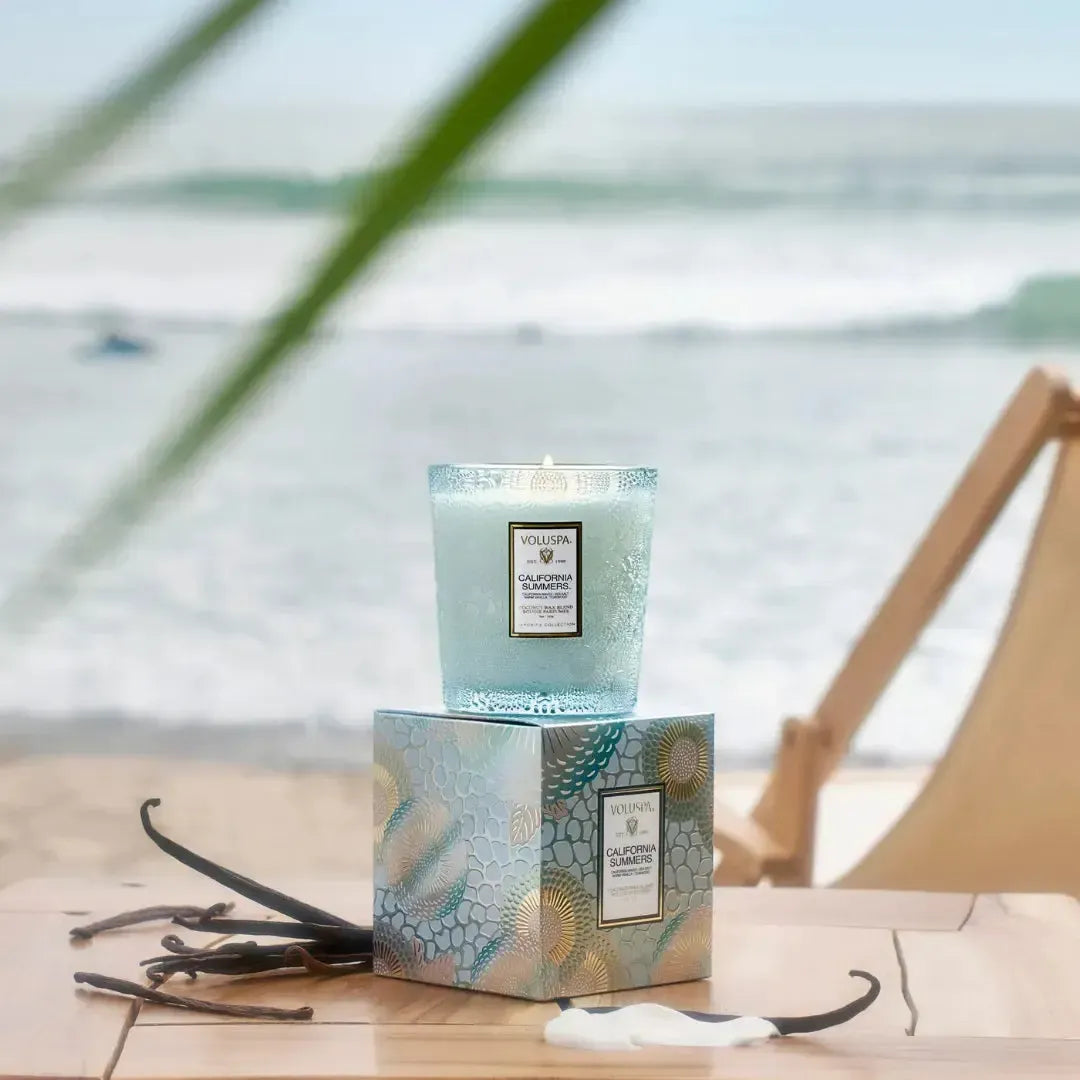 Vela Voluspa Copo de Vidro Clássico California Summers 60 Horas