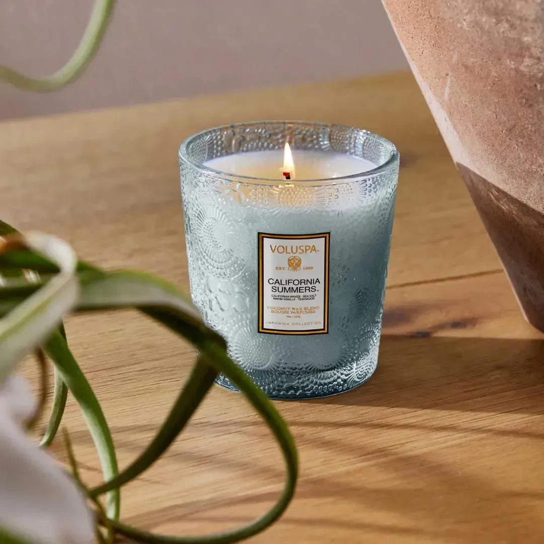 Vela Voluspa Copo de Vidro Clássico California Summers 60 Horas