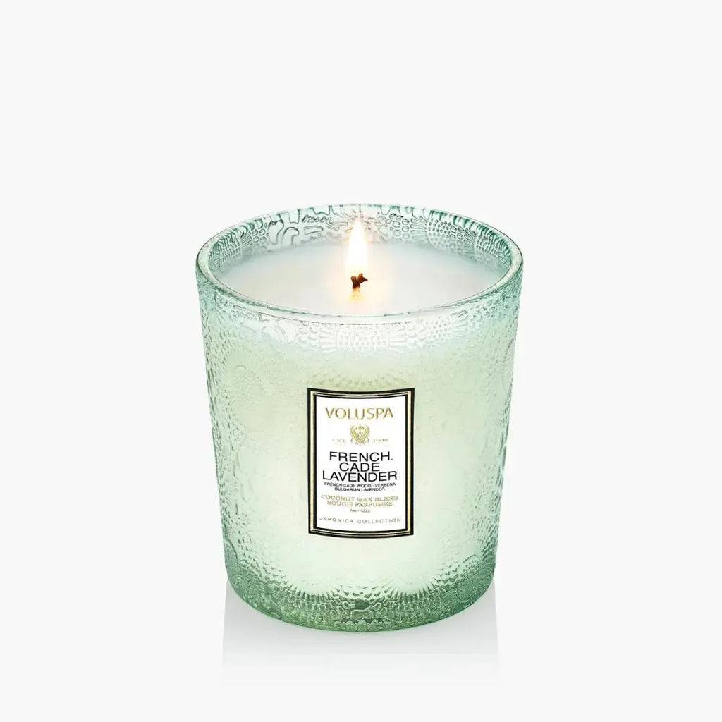 Vela Voluspa Copo de Vidro Clássico French Cade Lavender 60 Horas