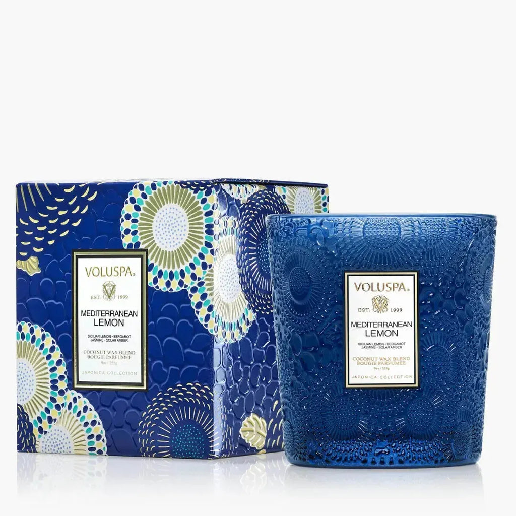 Vela Voluspa Copo de Vidro Clássico Mediterranean Lemon 60 Horas