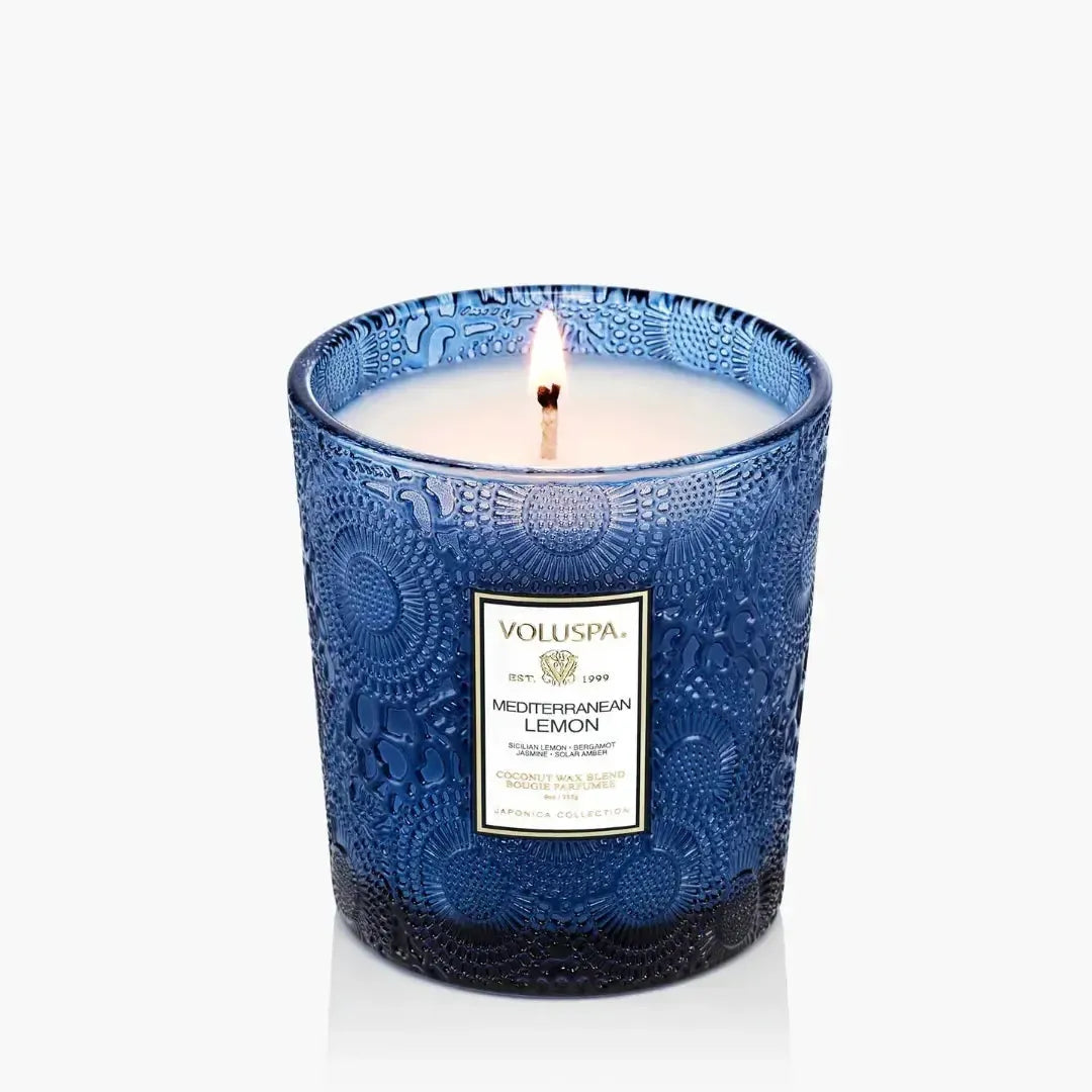 Vela Voluspa Copo de Vidro Clássico Mediterranean Lemon 60 Horas