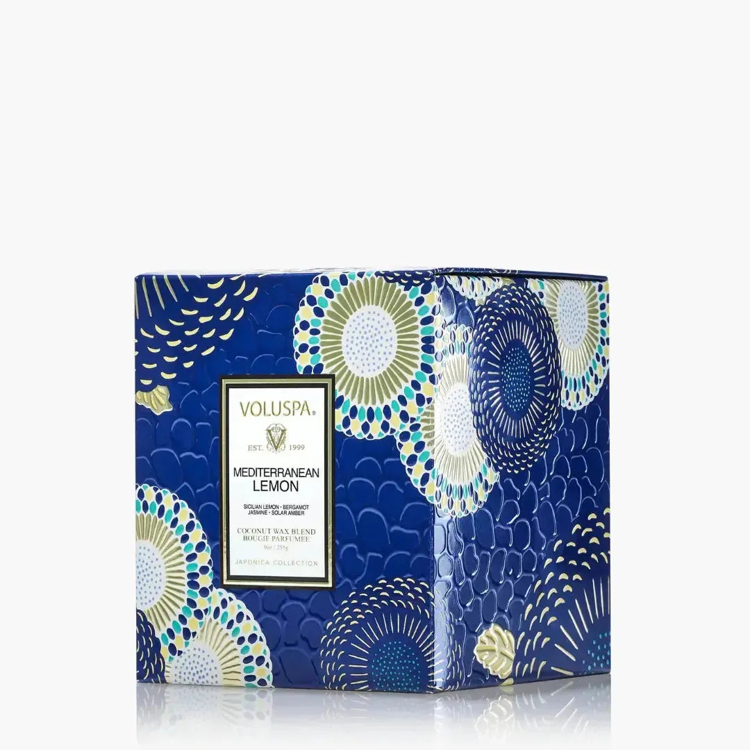 Vela Voluspa Copo de Vidro Clássico Mediterranean Lemon 60 Horas