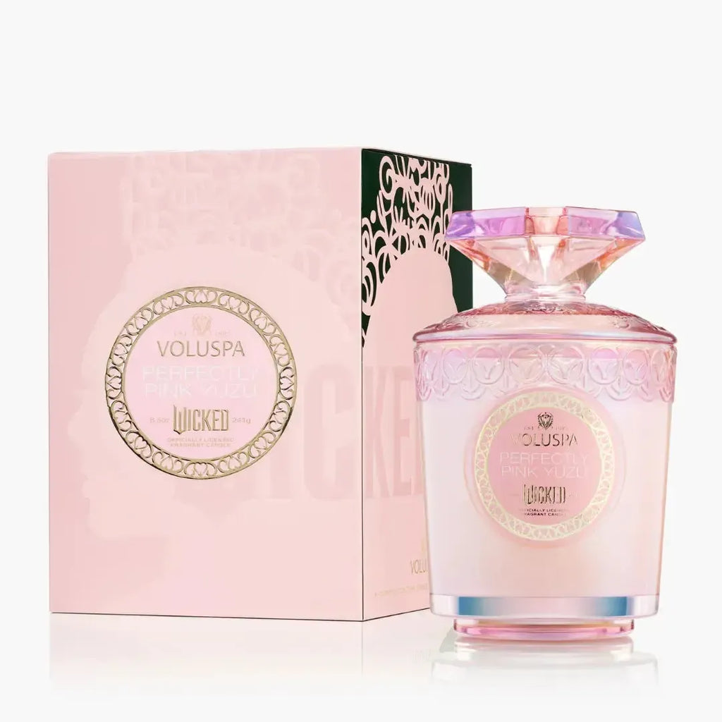 Vela Voluspa Copo de Vidro Perfectly Pink Yuzu 60 Horas