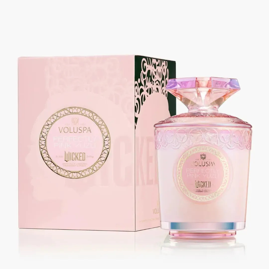 Vela Voluspa Copo de Vidro Perfectly Pink Yuzu 60 Horas